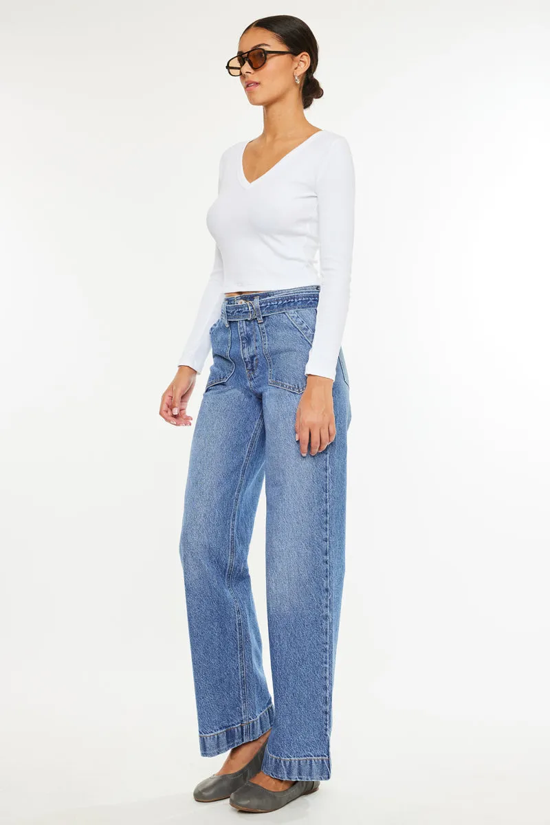 Finn Ultra High Rise Wide Fit Leg Jeans