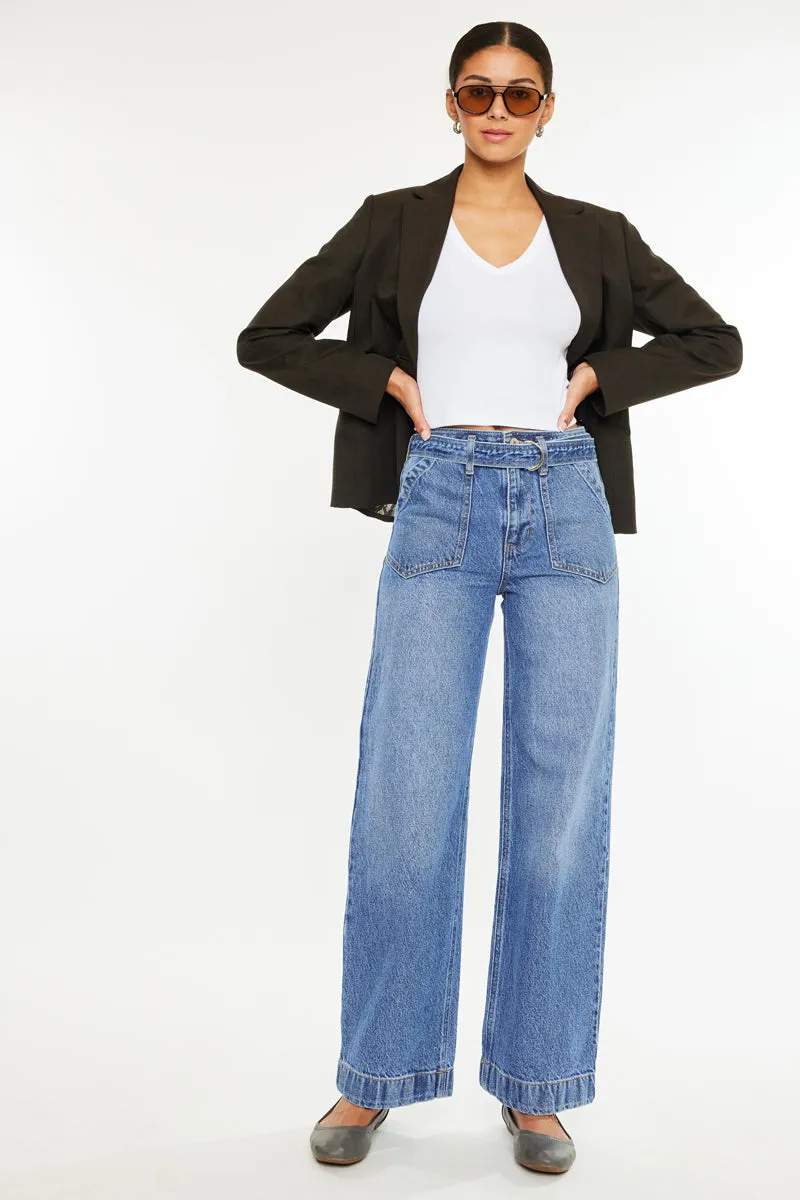 Finn Ultra High Rise Wide Fit Leg Jeans