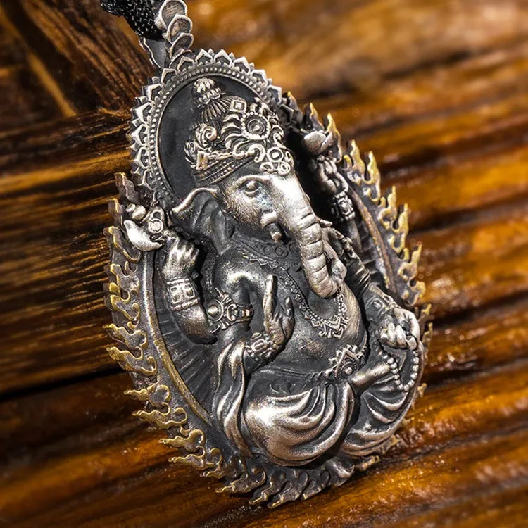 Flaming Lord Ganesha Pendant