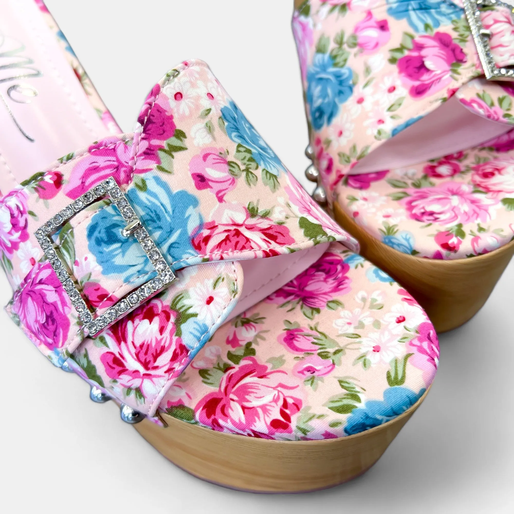 Floral Bloom Platform Heels