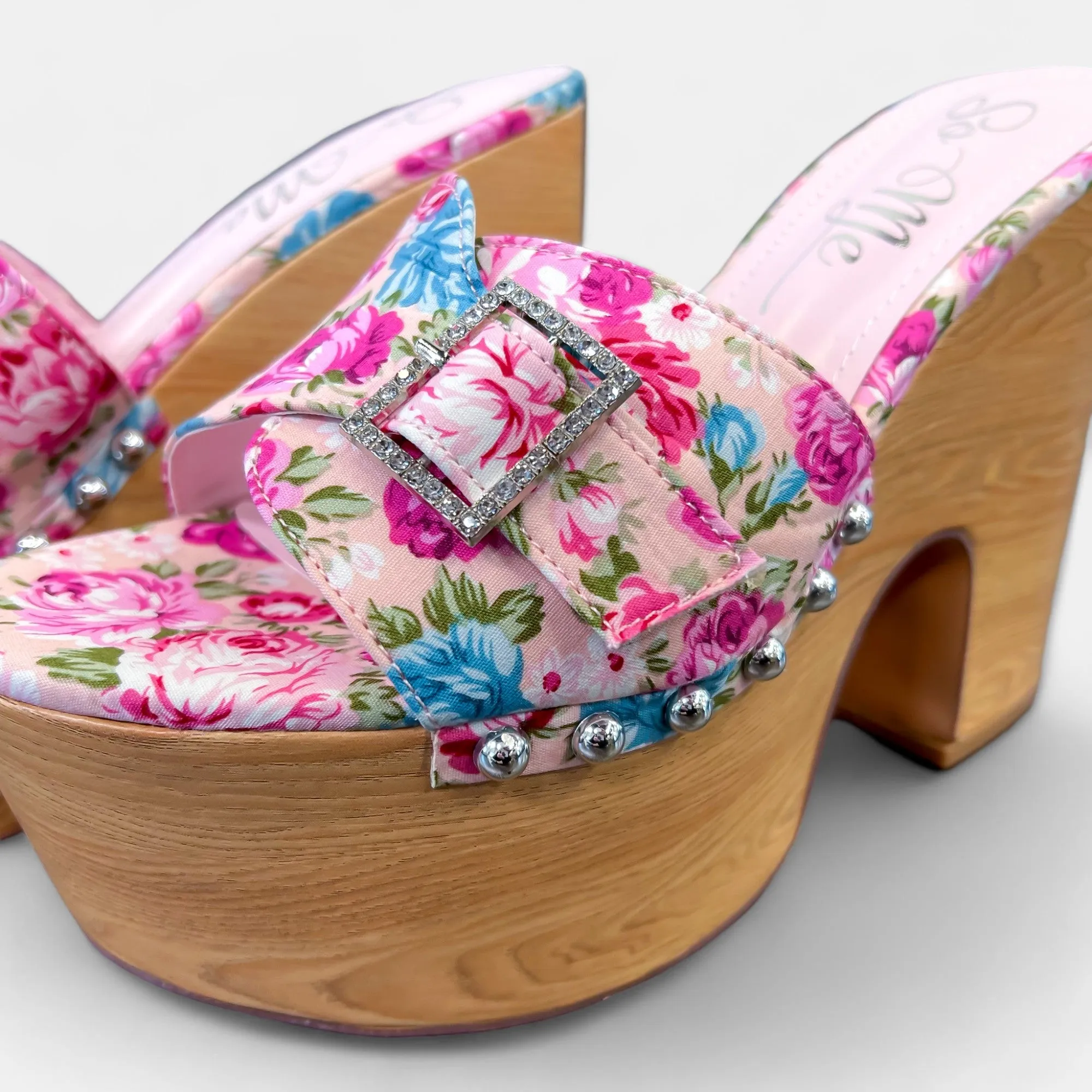 Floral Bloom Platform Heels