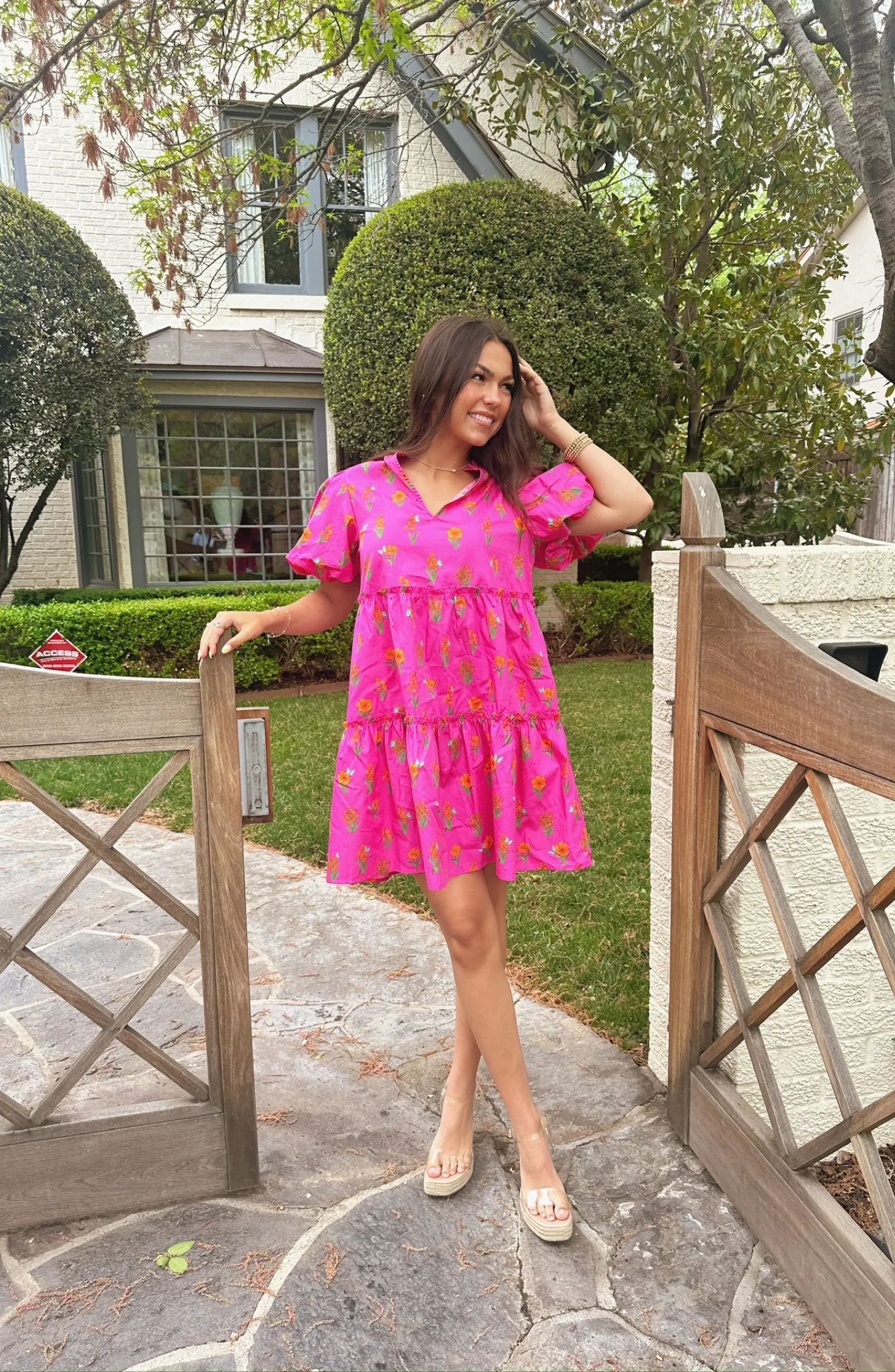 Floral Feelings Fuchsia Floral Dress