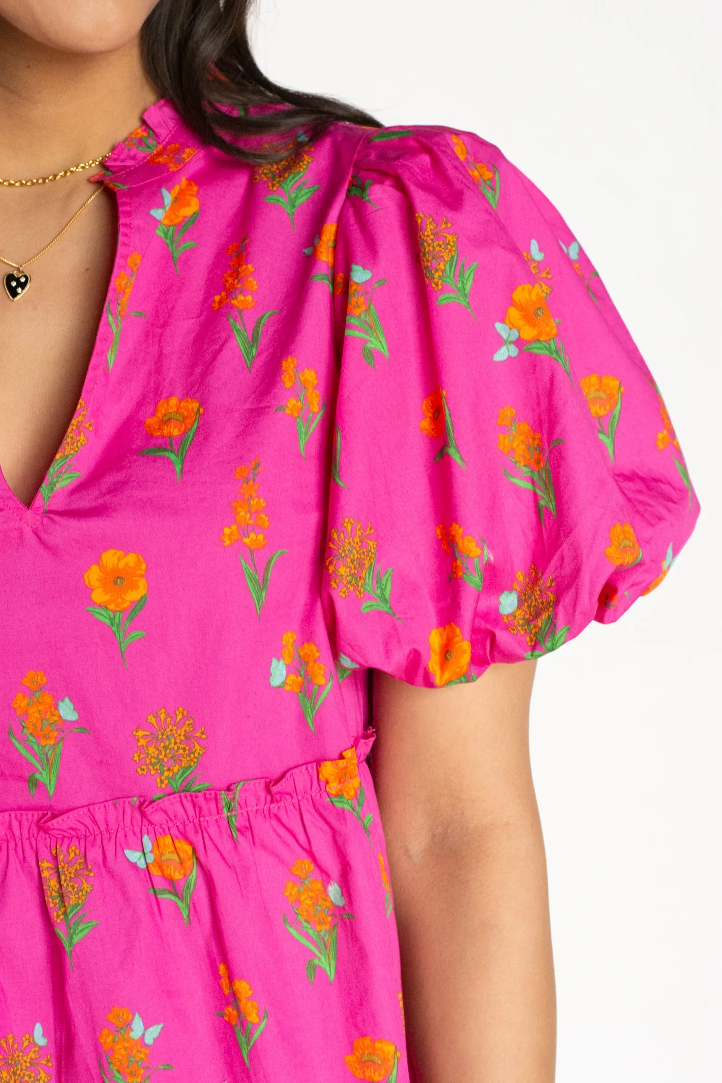 Floral Feelings Fuchsia Floral Dress