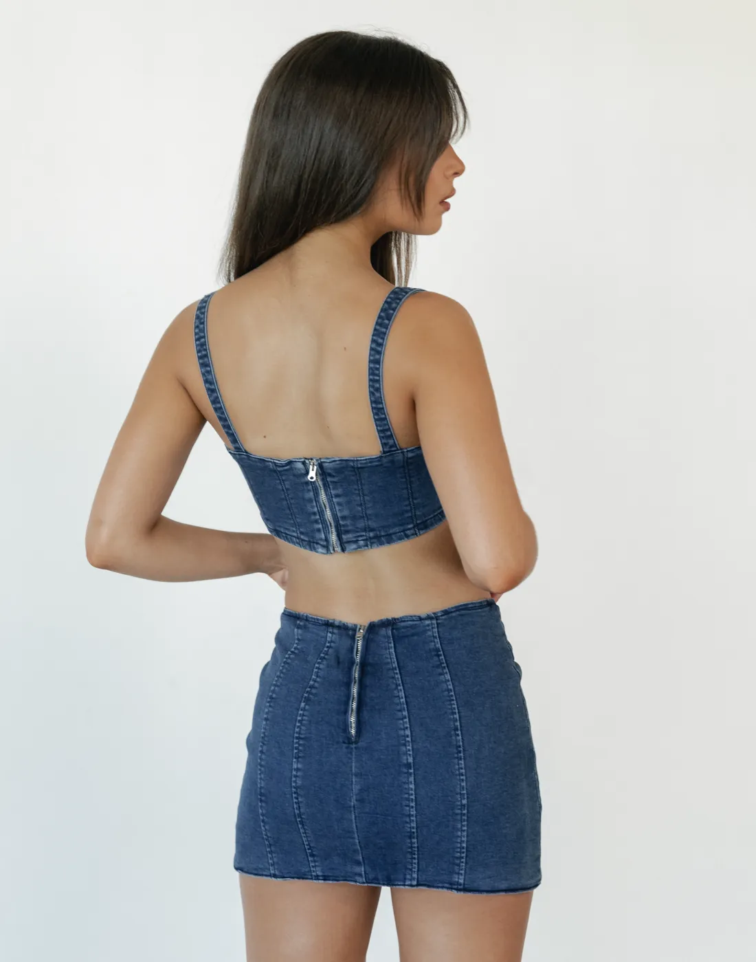 Focus Corset Top (Denim)