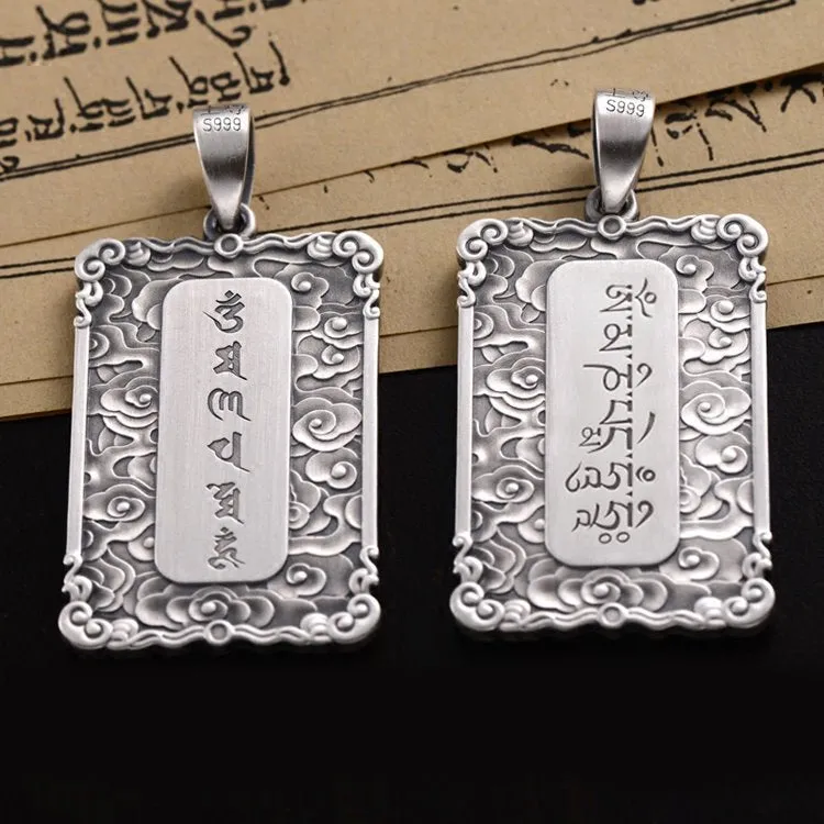 Framed Gesture of Debate Buddha Pendant Necklace