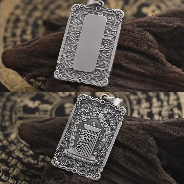 Framed Gesture of Debate Buddha Pendant Necklace