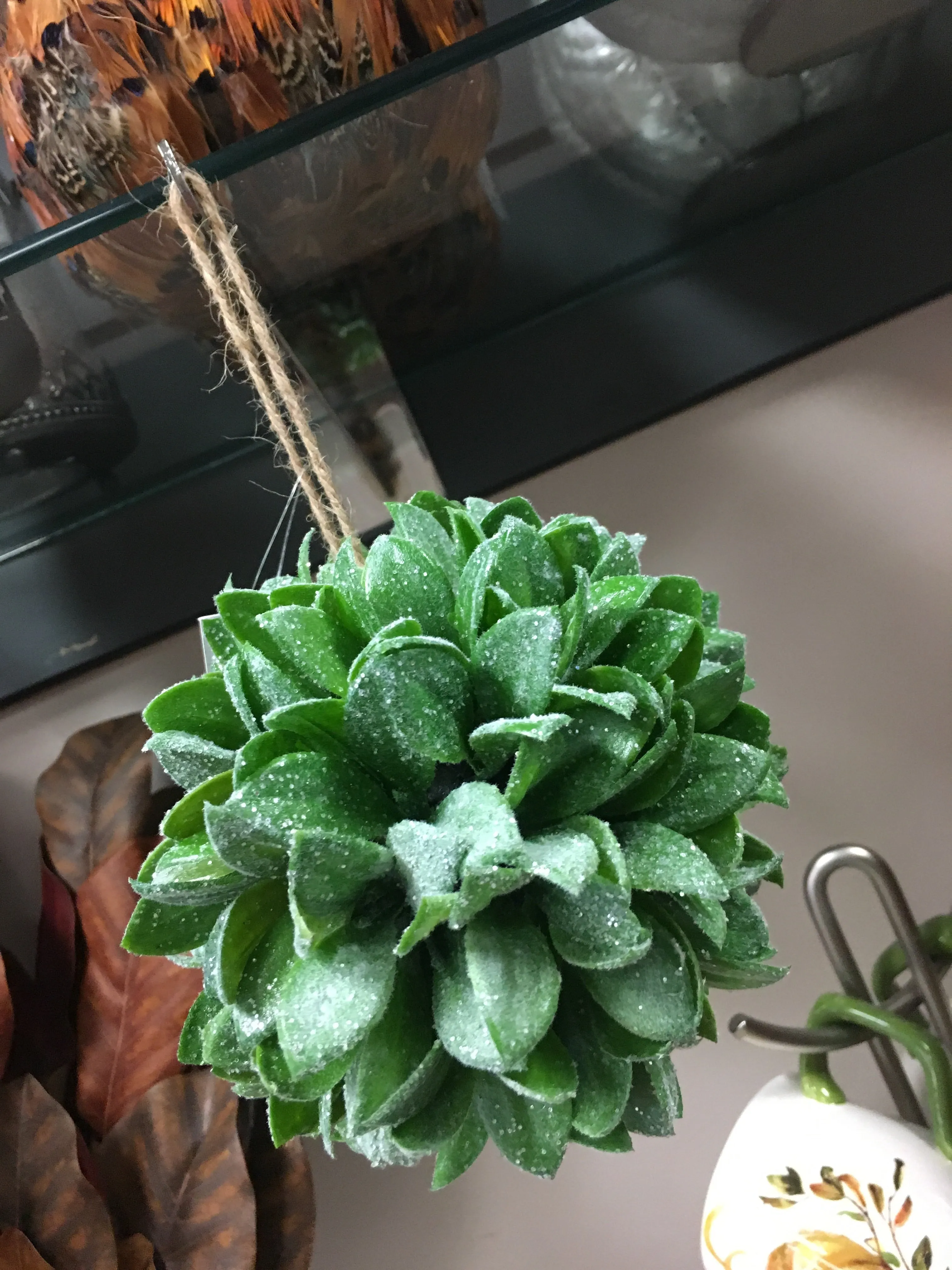 Frosted Laurel Leaf Ornament