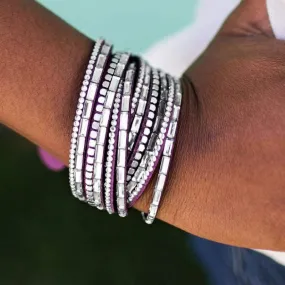 Gimme Some Sugar Purple Snap Wrap Bracelet