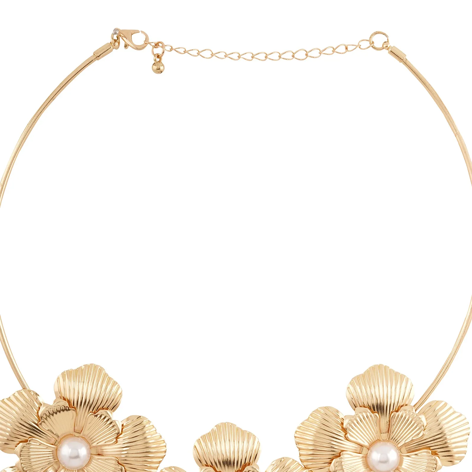 Gloxinia Floral Gold Necklace