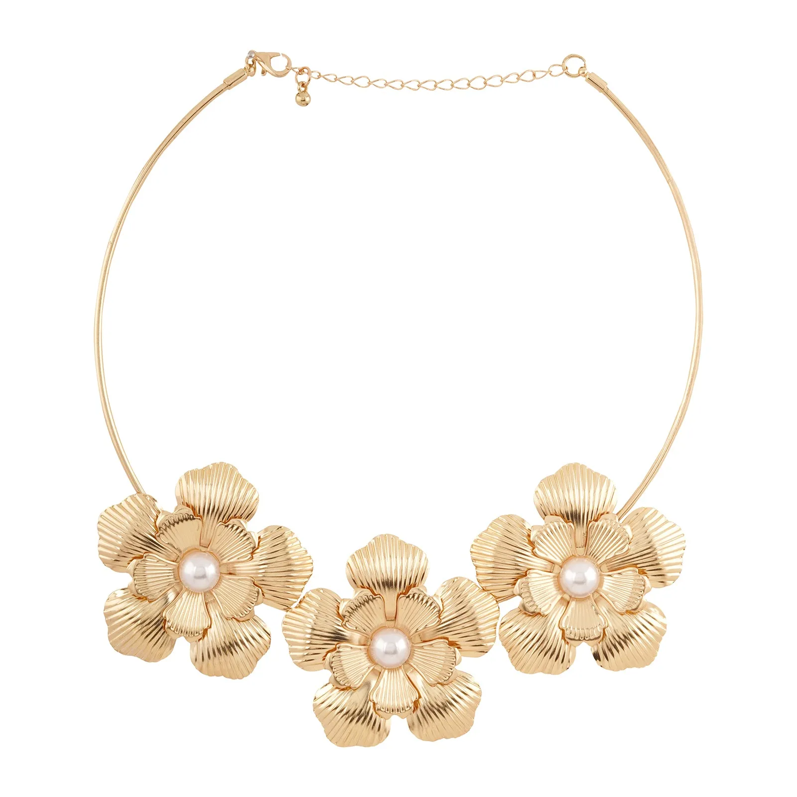 Gloxinia Floral Gold Necklace