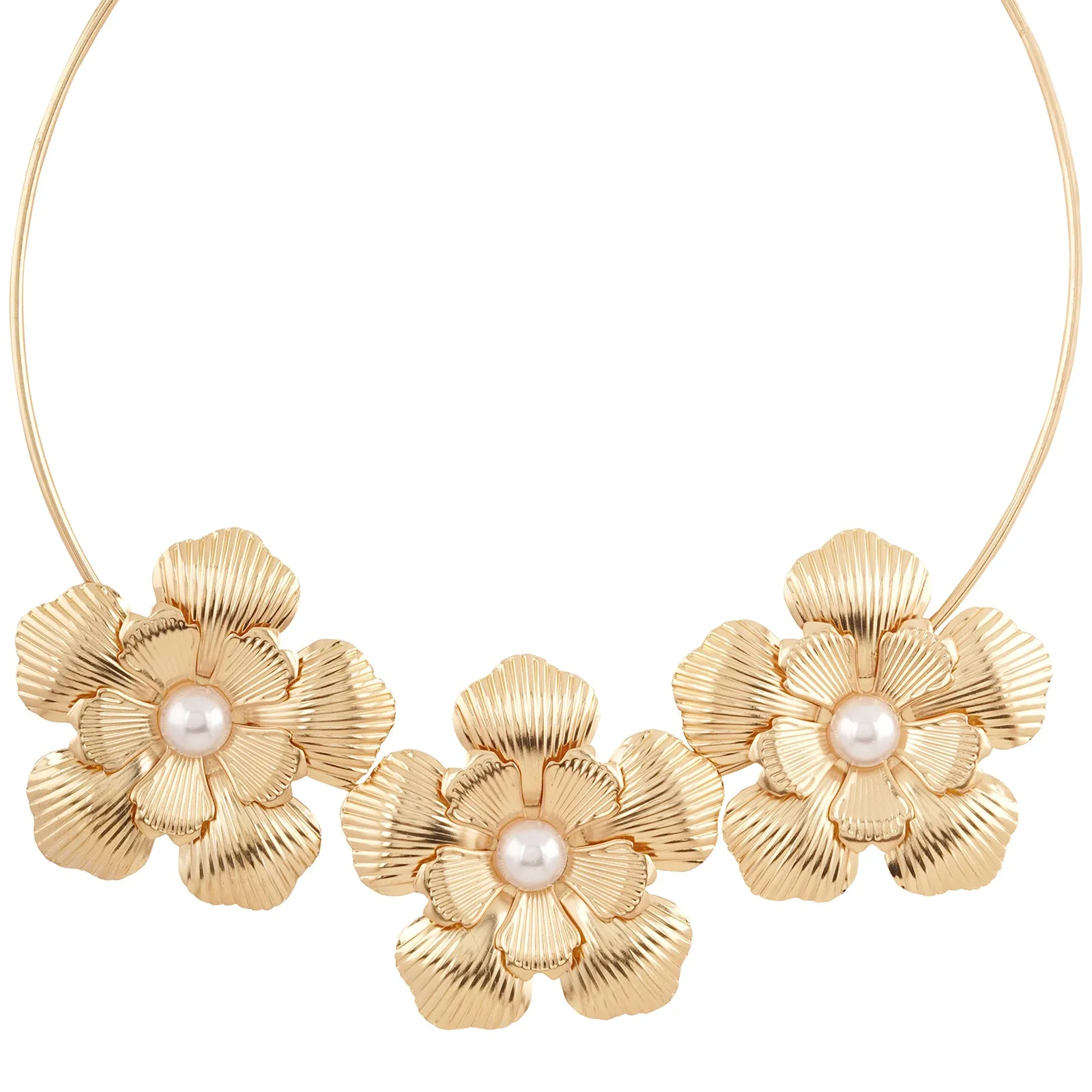 Gloxinia Floral Gold Necklace