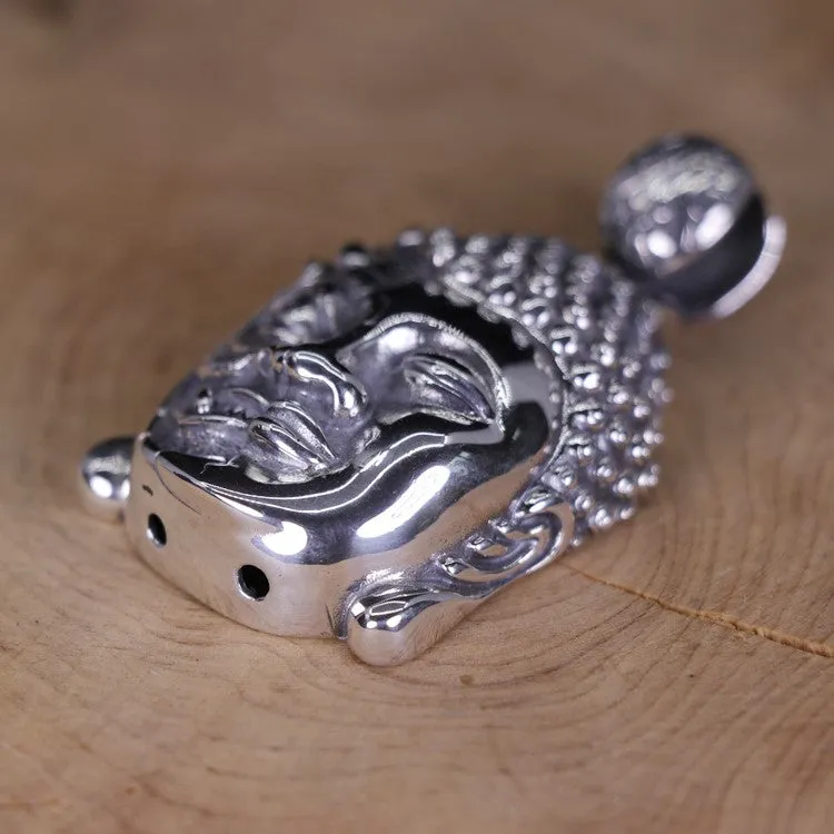 Half Buddha Half Demon Pendant