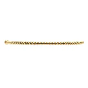 Karen Lazar  - 2 mm Yellow Gold Filled Bead Flex Bracelet