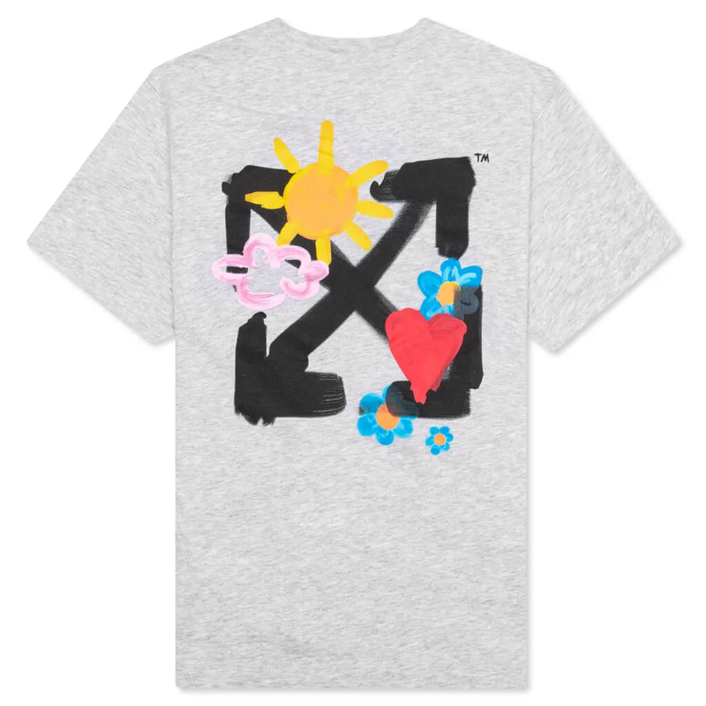 Kids Sun & Peace S/S Tee - Melange Grey