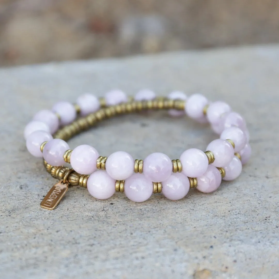 Kunzite Wrist Mala Bracelet