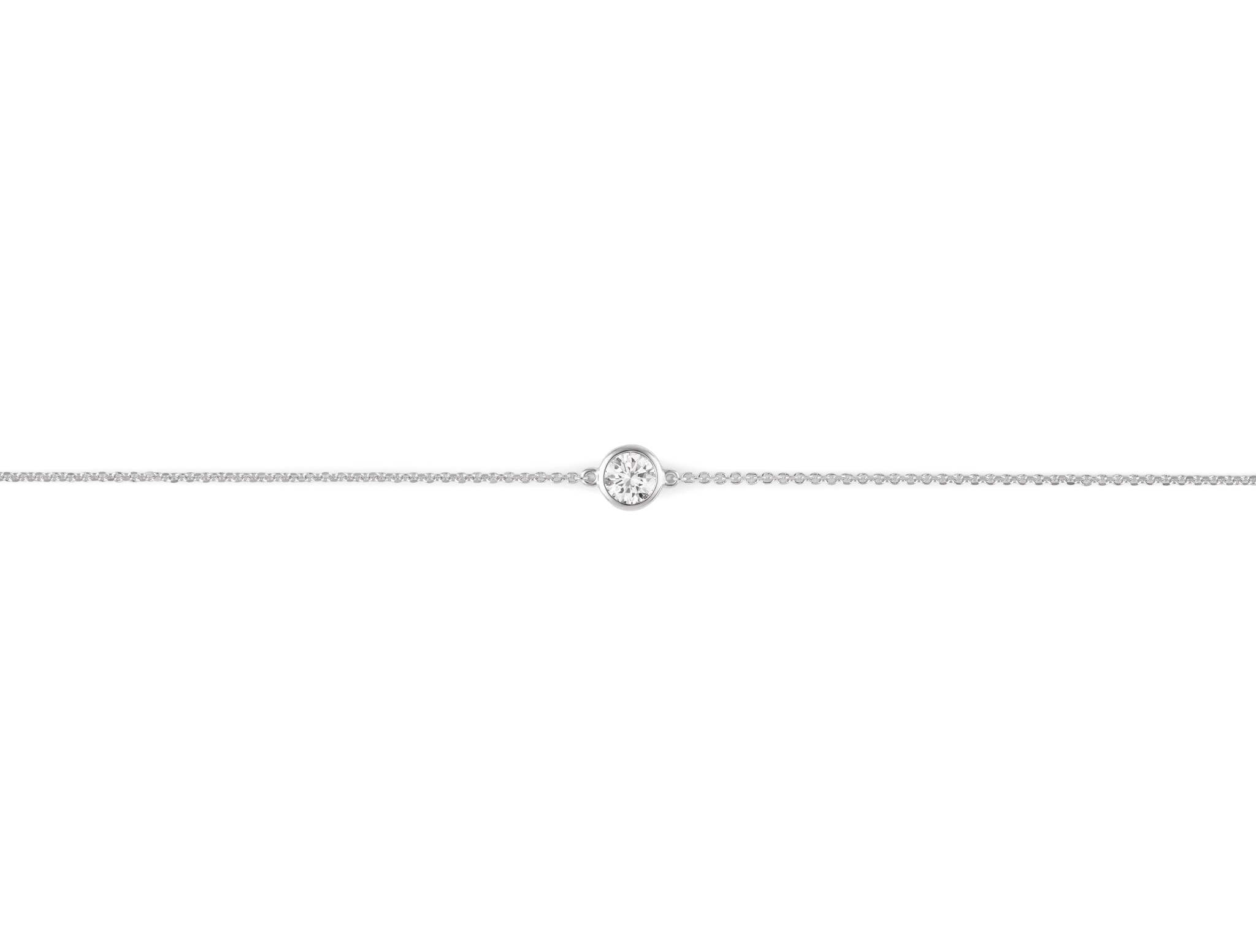 Lab-Grown Diamond ct. Round Brilliant Bezel Bracelet | White