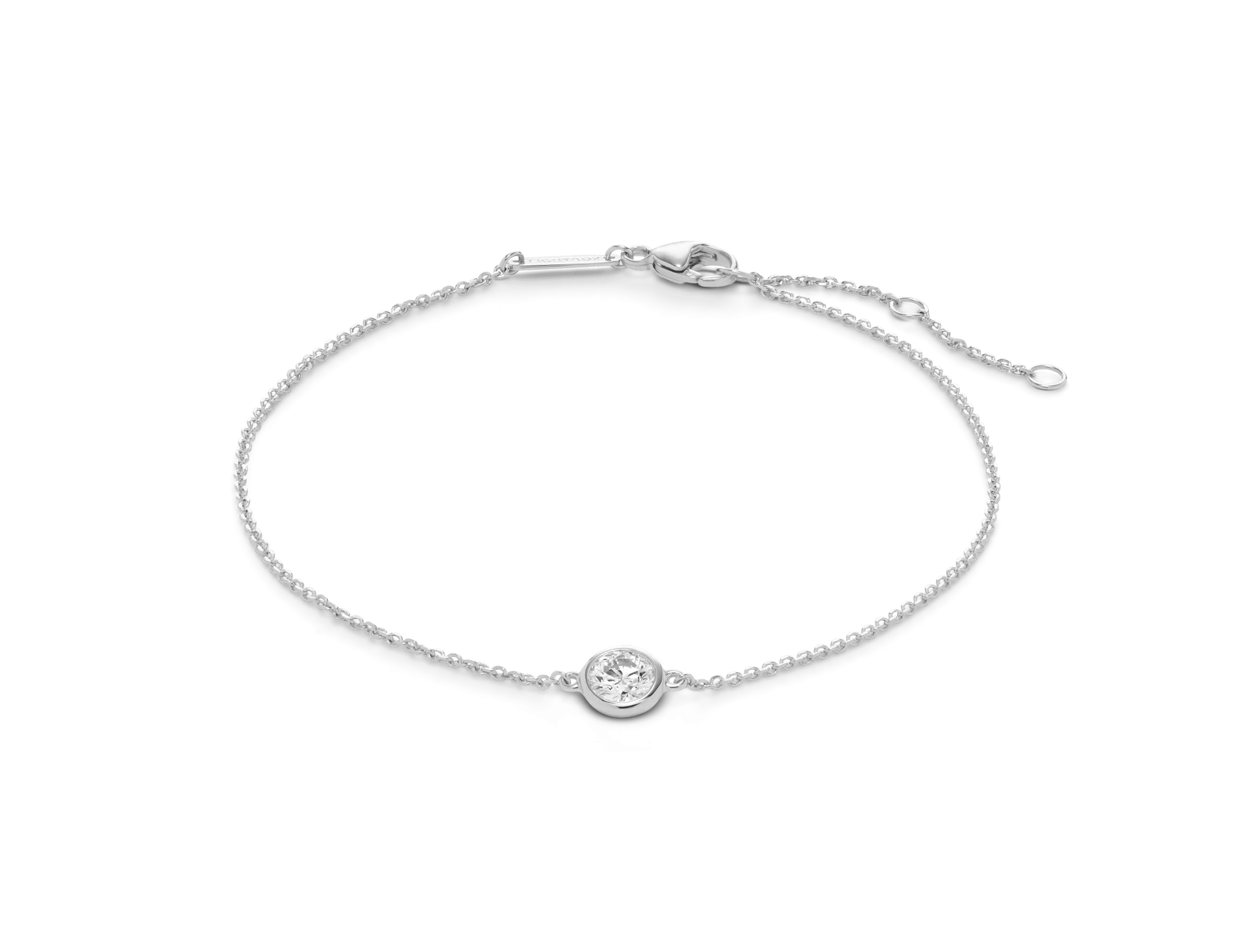 Lab-Grown Diamond ct. Round Brilliant Bezel Bracelet | White