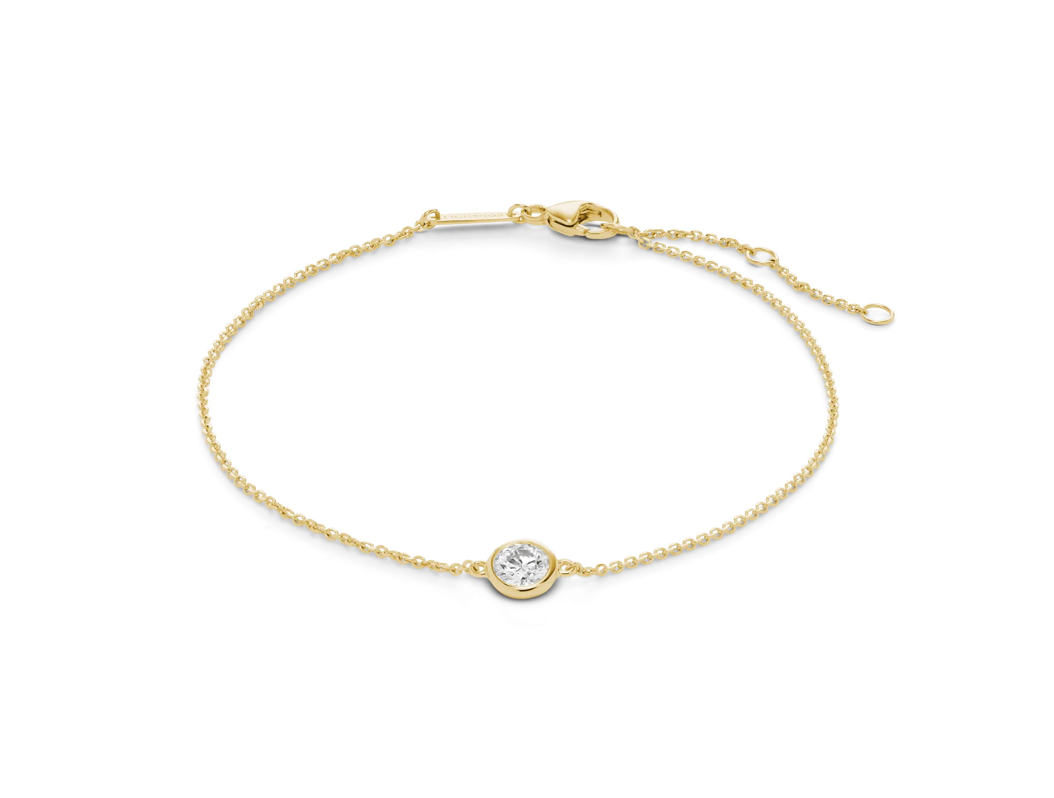 Lab-Grown Diamond ct. Round Brilliant Bezel Bracelet | White