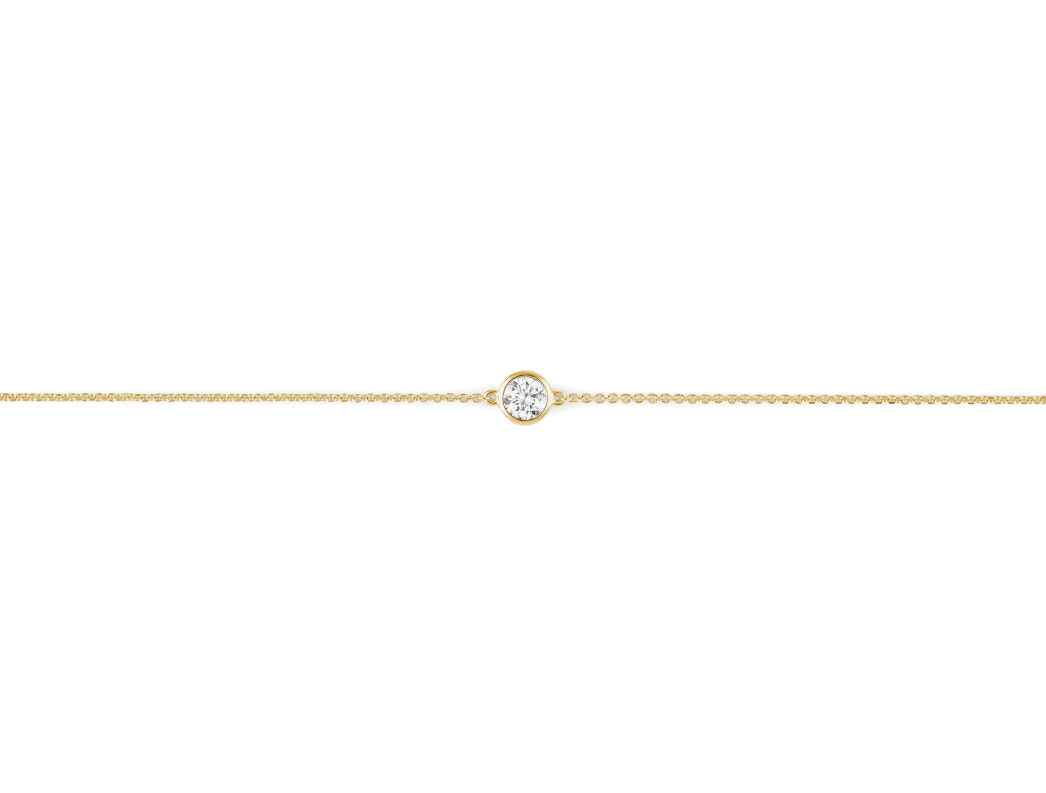 Lab-Grown Diamond ct. Round Brilliant Bezel Bracelet | White