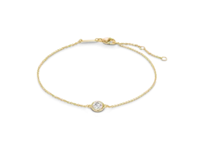 Lab-Grown Diamond ct. Round Brilliant Bezel Bracelet | White