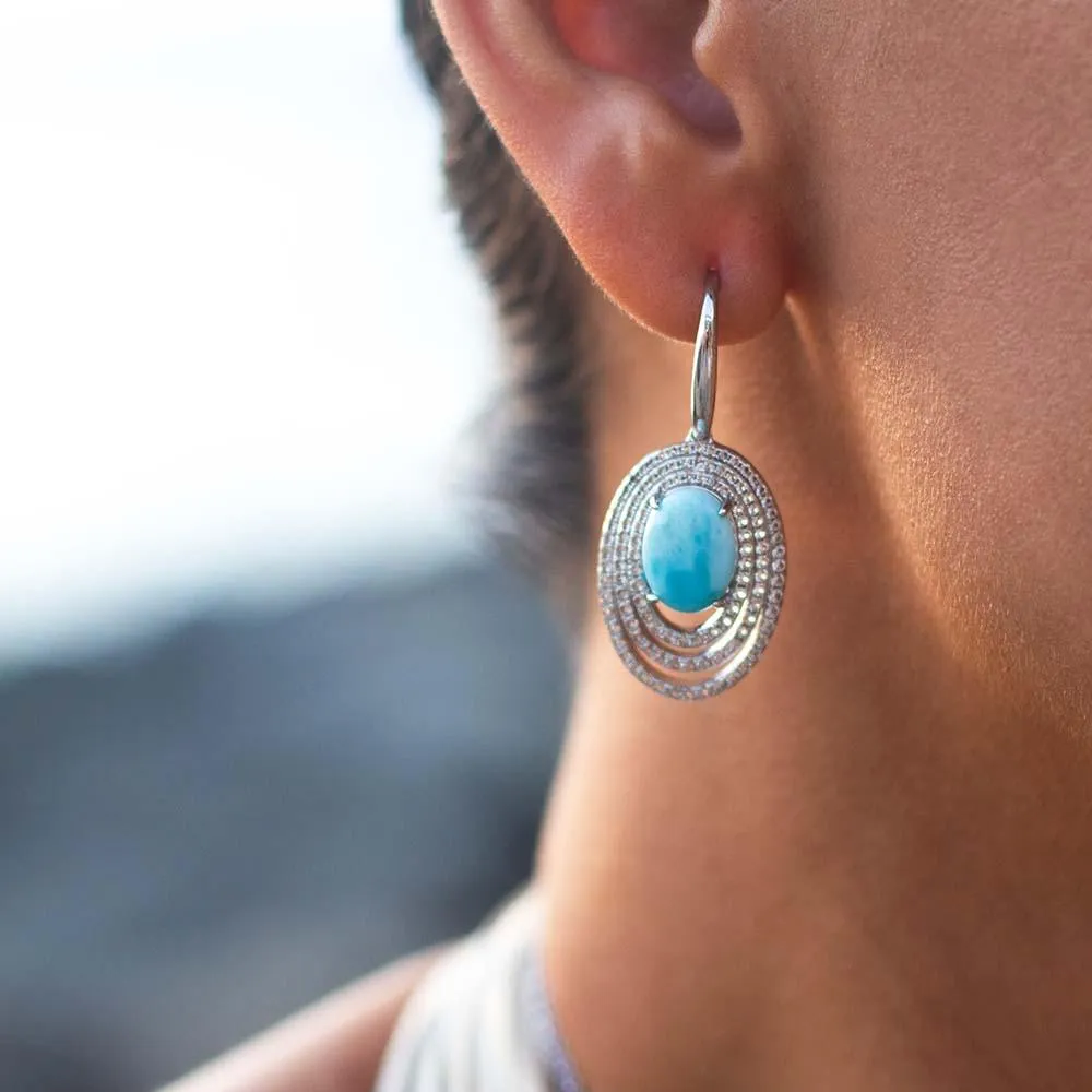 Larimar Lili'u Earrings