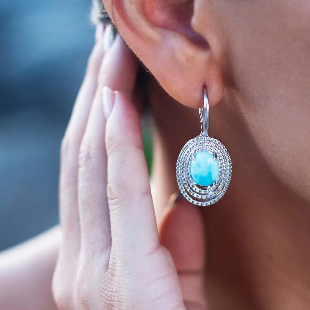 Larimar Lili'u Earrings