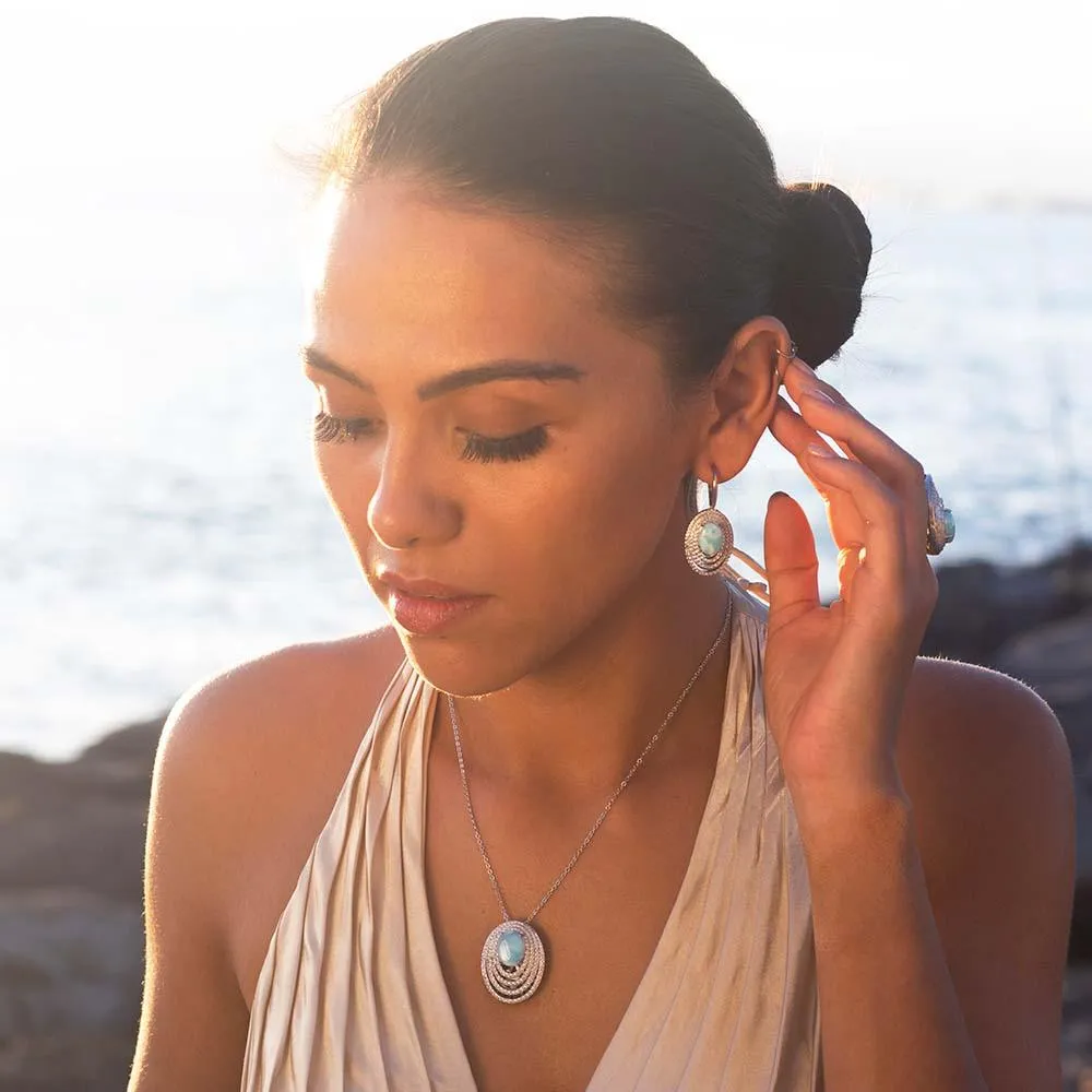 Larimar Lili'u Earrings