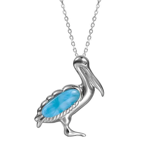 Larimar Pelican Pendant