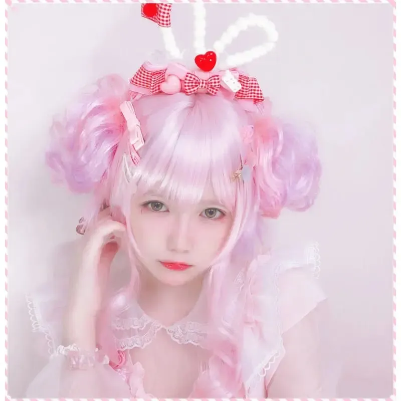 Lolita Two Buns Mixed Color Wig MK027