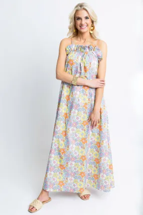 London Floral Ruffle Maxi Dress