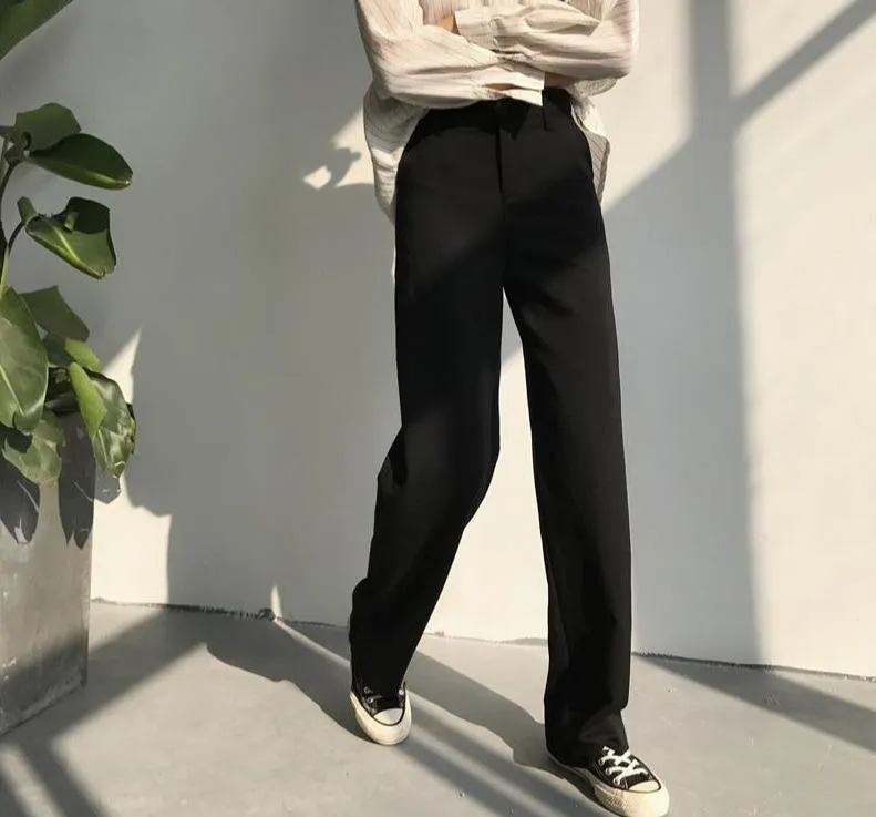 Loose High Waist Casual Long Pockets Pants