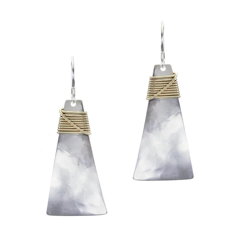 Marjorie Baer Trapezoid Wire Wrap Earrings