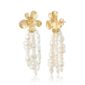 Matilda Pearl Floral Earrings