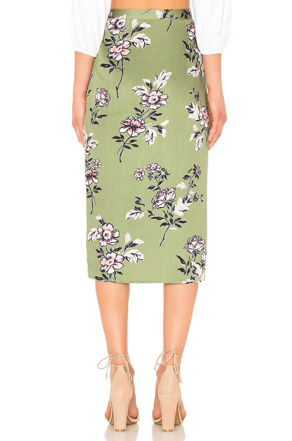 MINKPINK Wanderer Button Midi Skirt