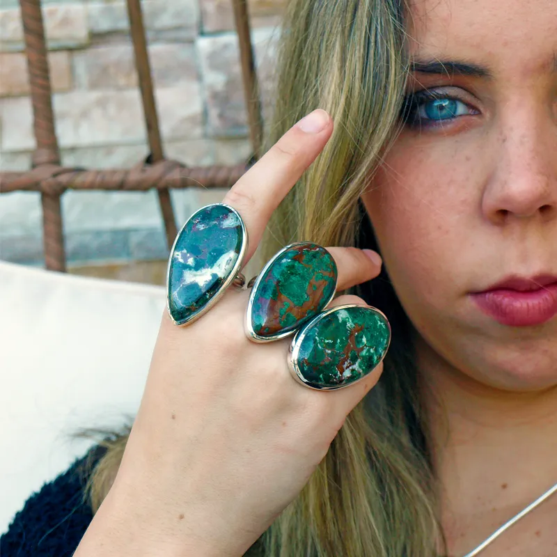 Montie Chrysocolla Statement Ring - F