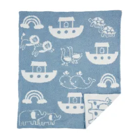 Mud Pie Noah's Ark Chenille Blanket