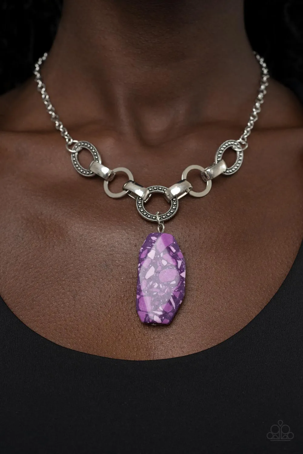 Mystical Mineral Purple-Necklace