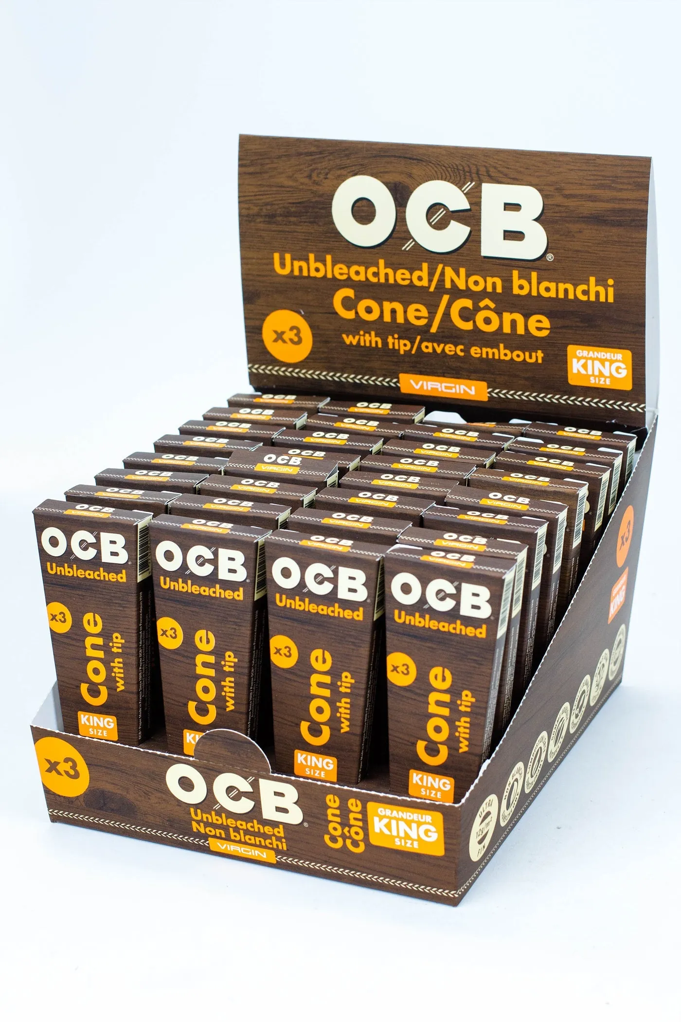 OCB Pre-Rolled Cone Virgin Unbleached Rolling Paper