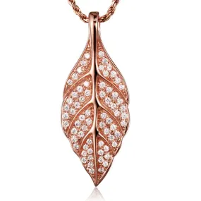 Pavé Maile Leaf Pendant