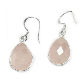 Picola Rose Quartz Teardrop Earrings