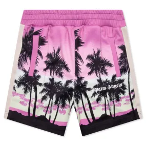 Pink Sunset Track Shorts - Purple/Blue