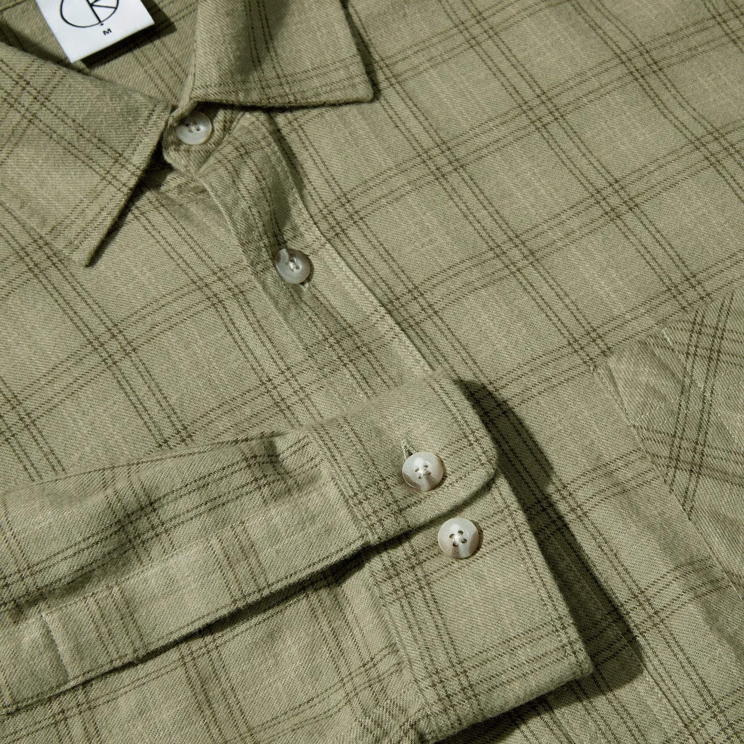 Polar Skate Co. Mitchell LS Flannel Shirt Green/Beige