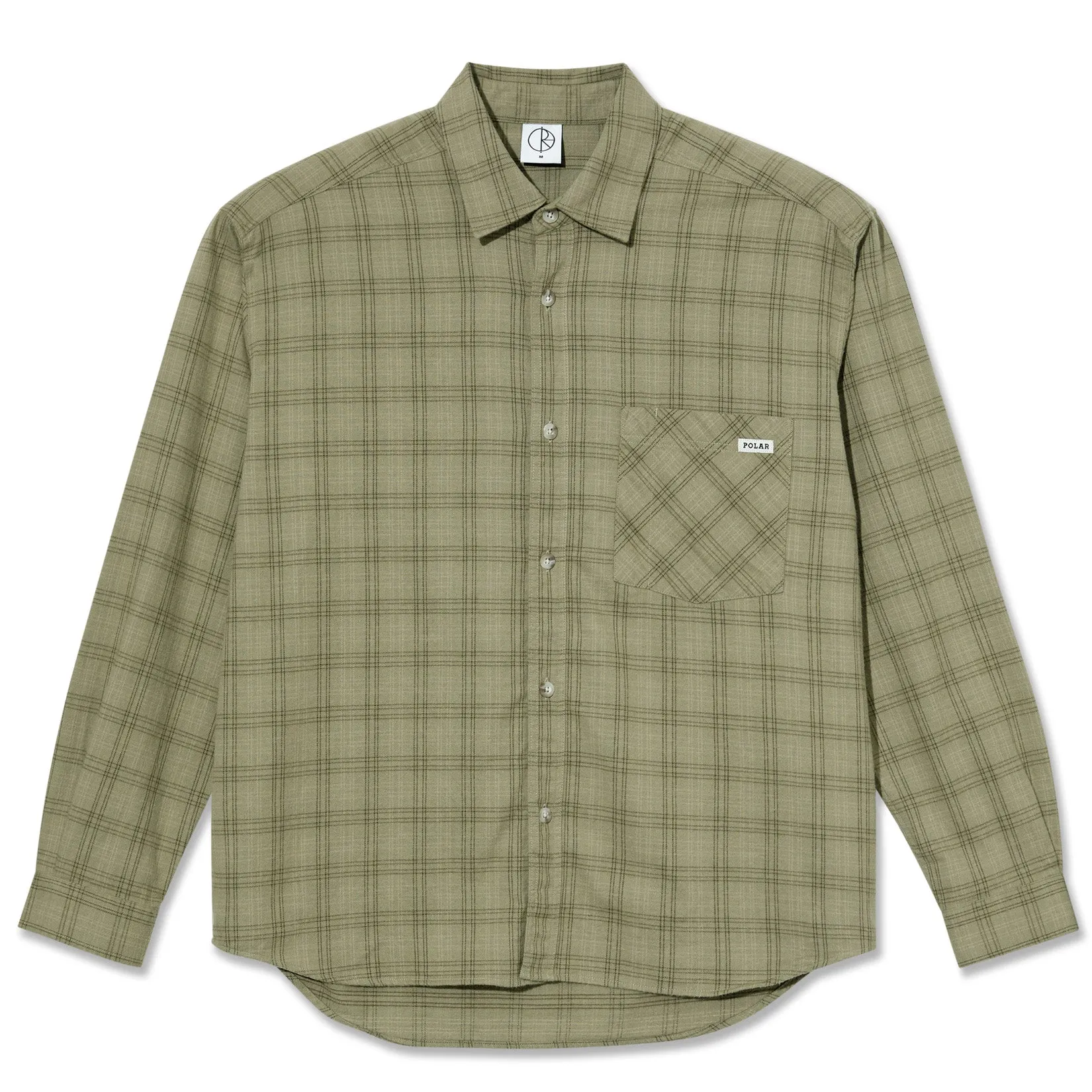 Polar Skate Co. Mitchell LS Flannel Shirt Green/Beige