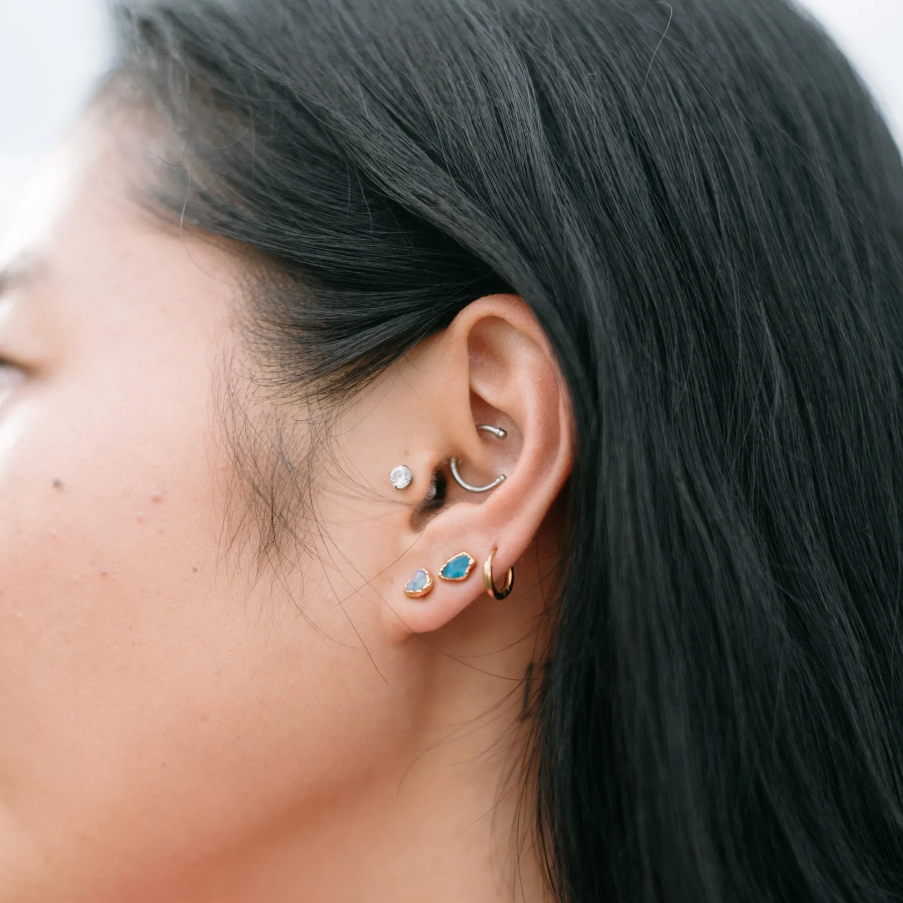 Purple Opal Studs