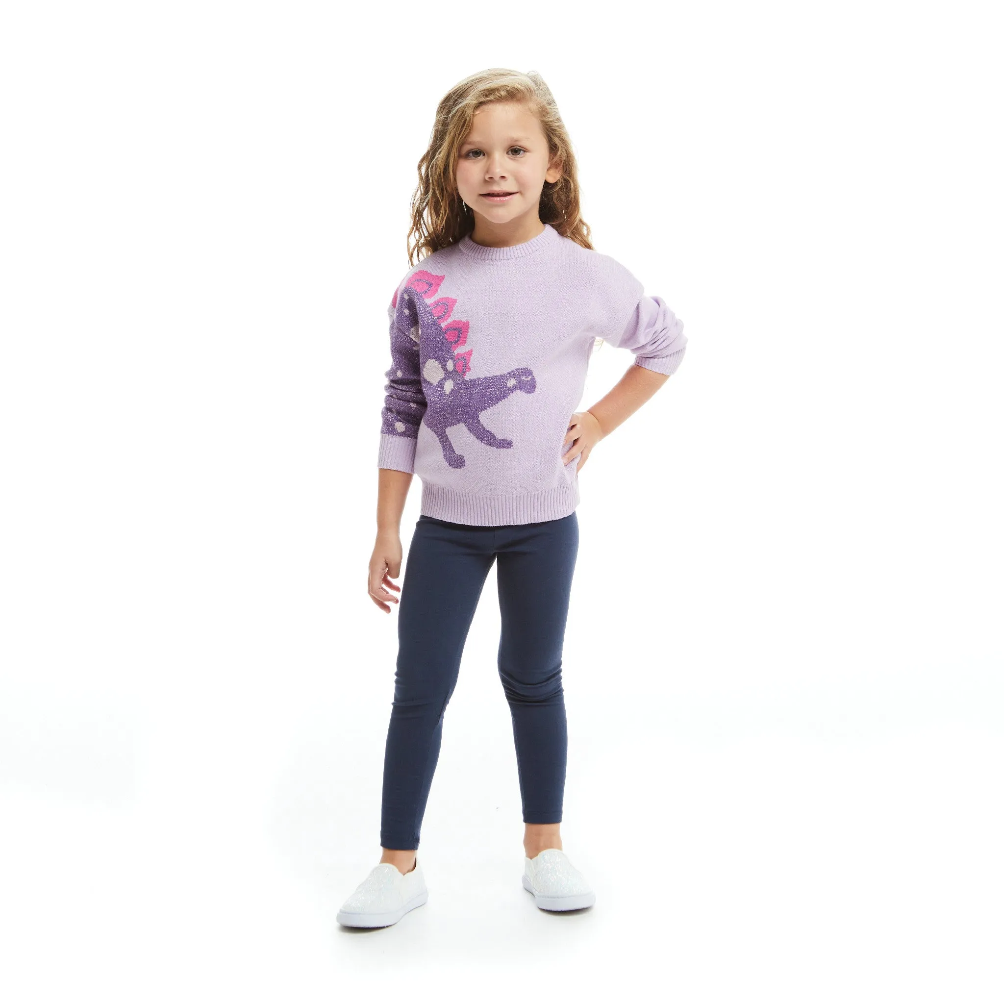 Purple Stegosaurus Sweater Set