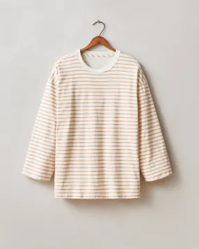 Relaxed Cotton Long Sleeve Striped - Cork Stripe