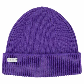 Ribbed Merino Beanie / Purple