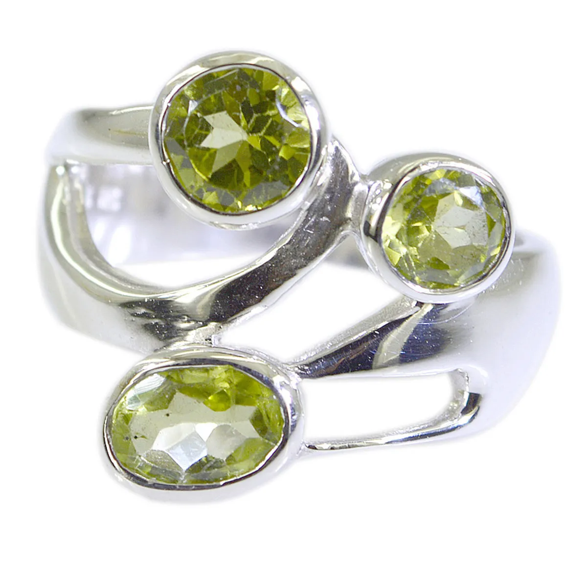 Riyo Exporter Gemstones Peridot Solid Silver Ring Fathers Day