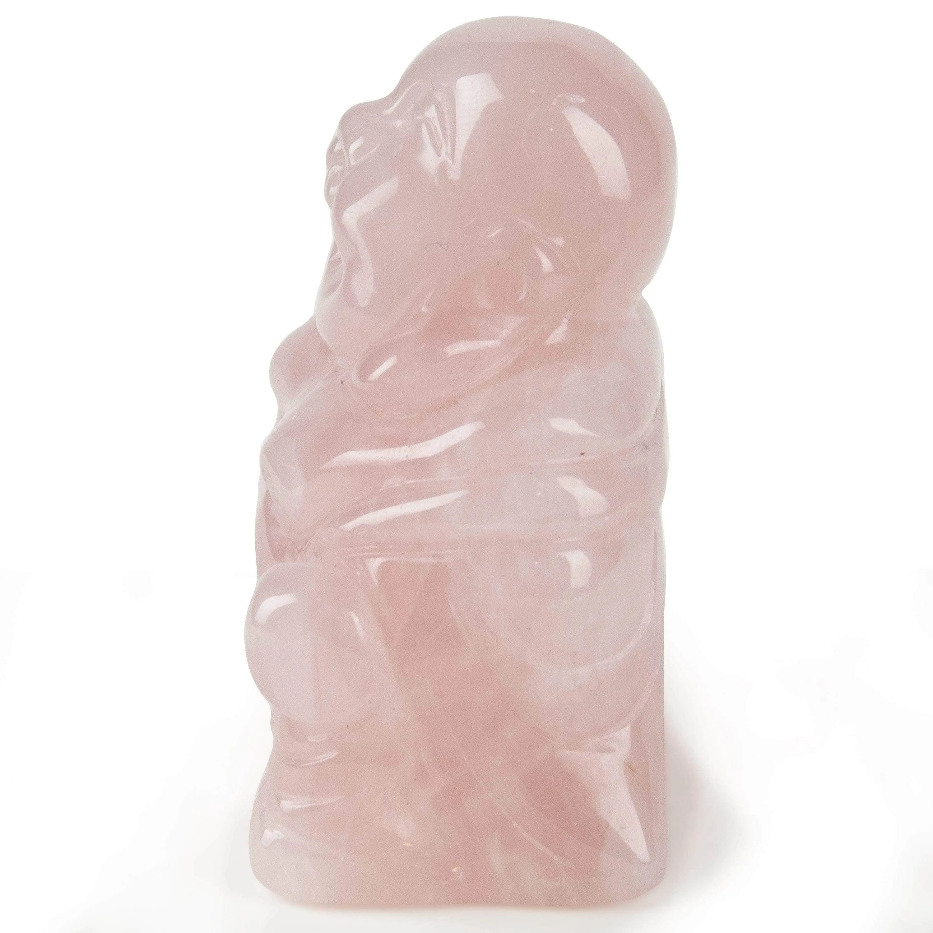 Rose Quartz Budha 2.5 Gemstone Carving