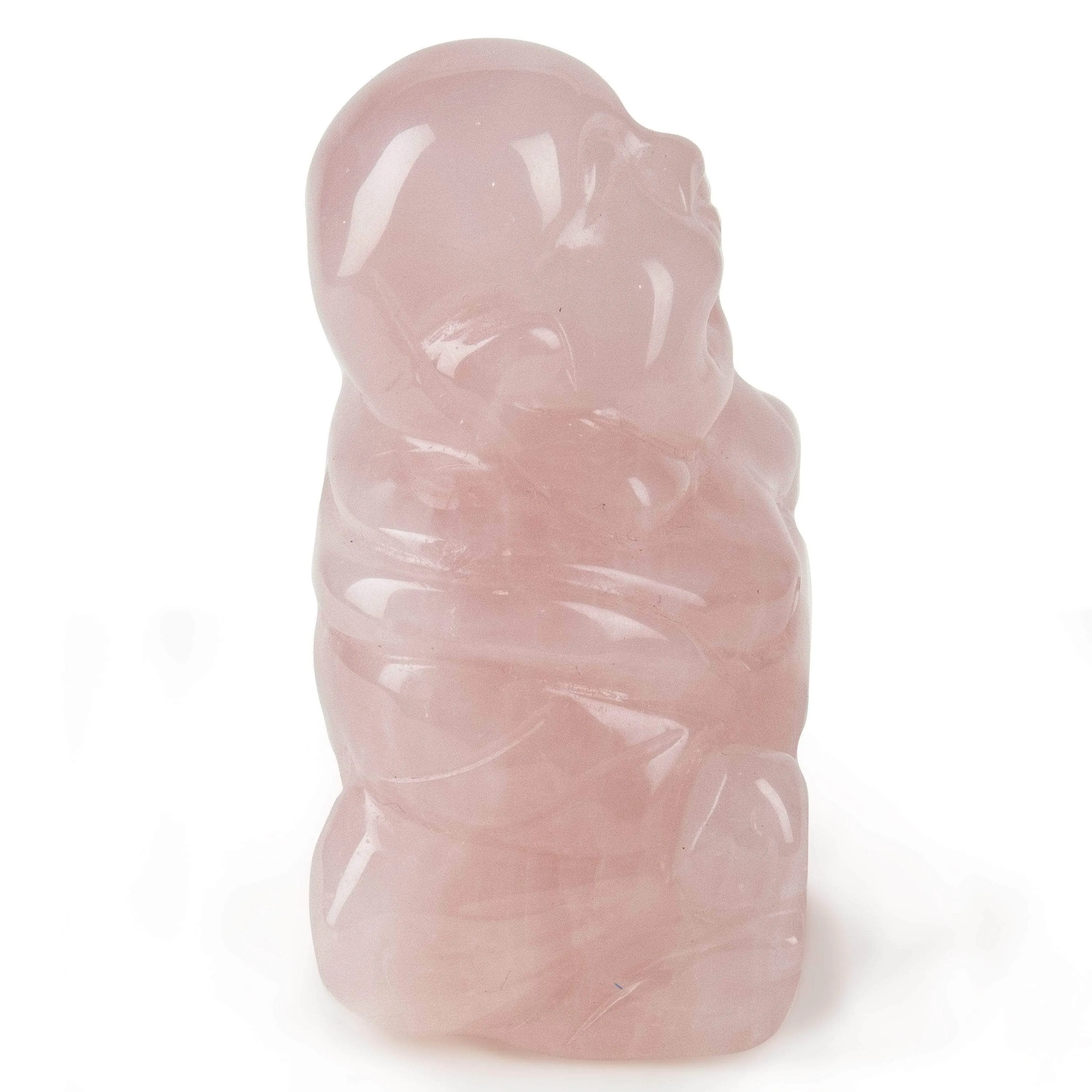 Rose Quartz Budha 2.5 Gemstone Carving